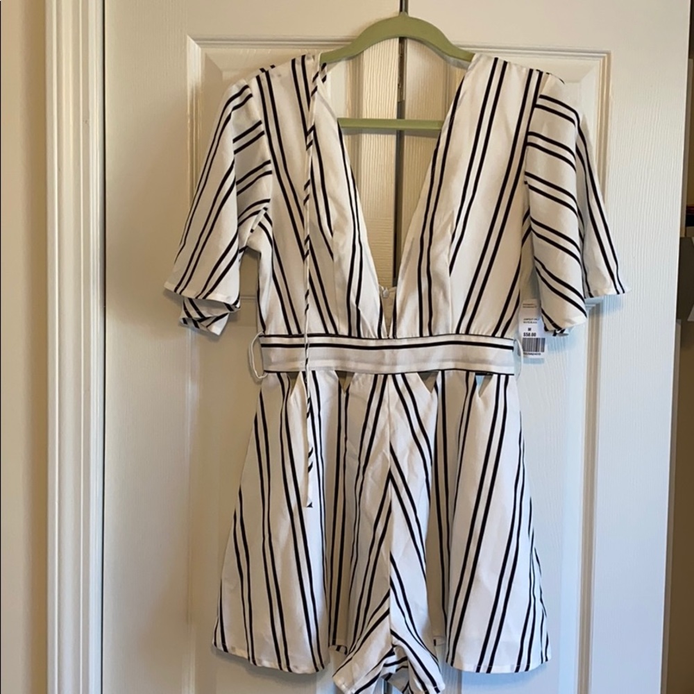 Black and white romper